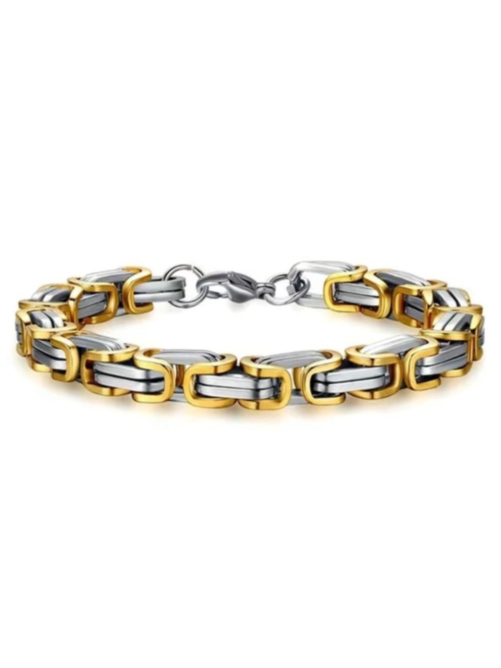 Men’s Gold & Silver Chain Link Bracelet